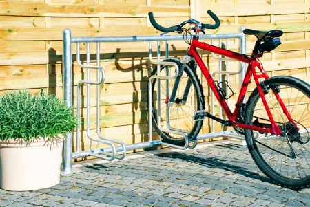 Fahrradparker F 3180, einseitige Radeinstellung