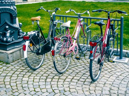 Fahrradparker F 3180, einseitige Radeinstellung