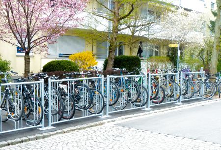 Fahrradparker F 3180, einseitige Radeinstellung