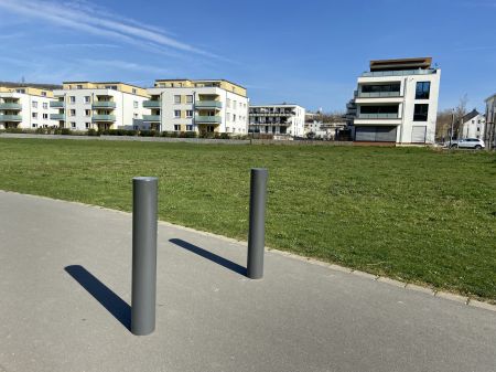 Absperrpfosten Stahl, feuerverzinkt, Ø 193, H 1000 mm, zum Aufdübeln