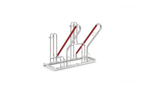 Fahrradständer F 2470 mit Anlehnbügel, einseitige Radeinstellung
