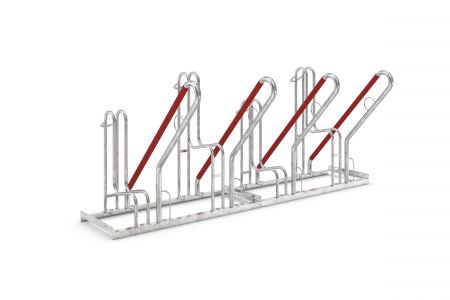 Fahrradständer F 2470 mit Anlehnbügel, einseitige Radeinstellung