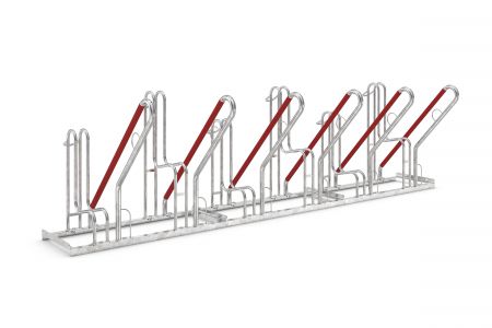 Fahrradständer F 2470 mit Anlehnbügel, einseitige Radeinstellung