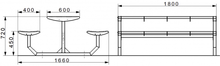 Bank-Tisch-Kombination B 5520