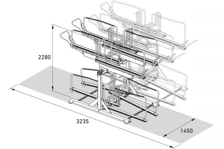 Fahrrad-Doppelstockparker F 3300