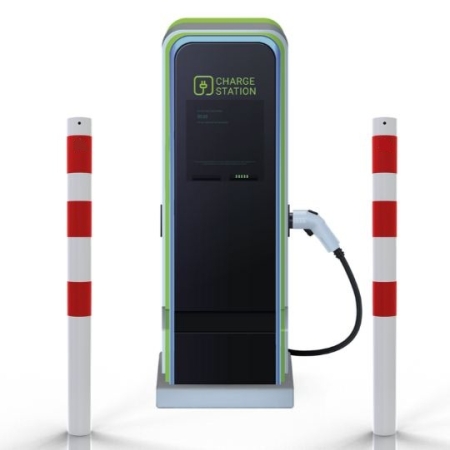Absperrpfosten P 15500 als E-Ladesäulenschutz