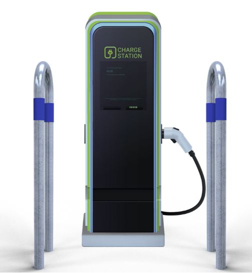Absperrbügel A 15500 als E-Ladesäulenschutz