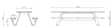 Bank-Tisch-Kombination B 50170