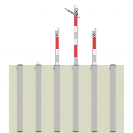 Absperrpfosten Vierkant 70 x 70 mm - vollversenkbar