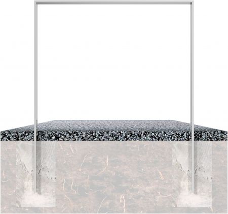 Anlehnbügel A 1000 Flachstahl 80 x 12 mm, mit/ohne Knieholm
