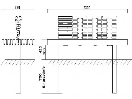 Parkbank B 1400