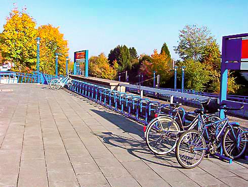 Fahrradparker F 100, einseitige Radeinstellung