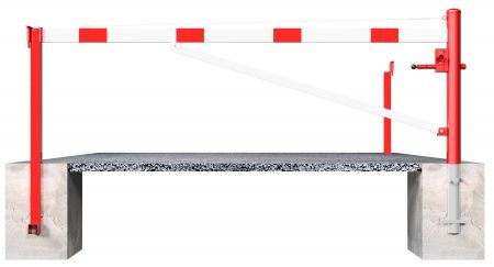 Schranke S 5470 drehbar mit zwei Auflagepfosten