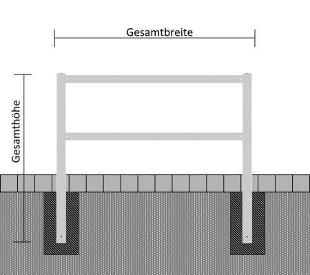 Wegesperre feststehend geschweißt